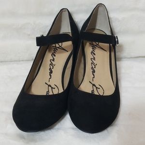 American Rag Black Wedge Maryjanes